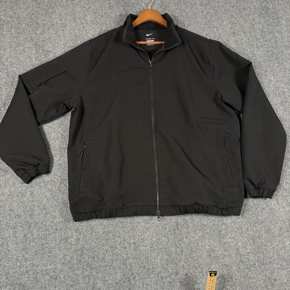 Nike Golf Washington Wizards Jacket Mens XL Therma Fit Black Full Zip NBA